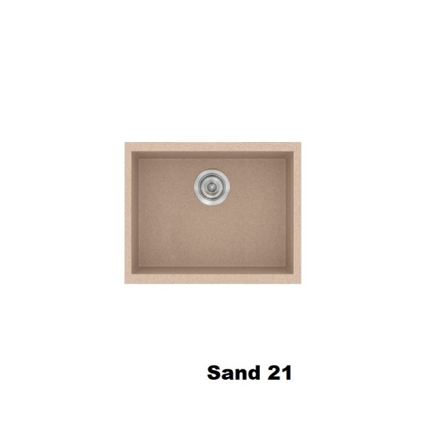 Μονοι συνθετικοι νεροχυτες κουζινας μικροι μπεζ αμμου 50χ40 Sand 21 Classic 341 Sanitec