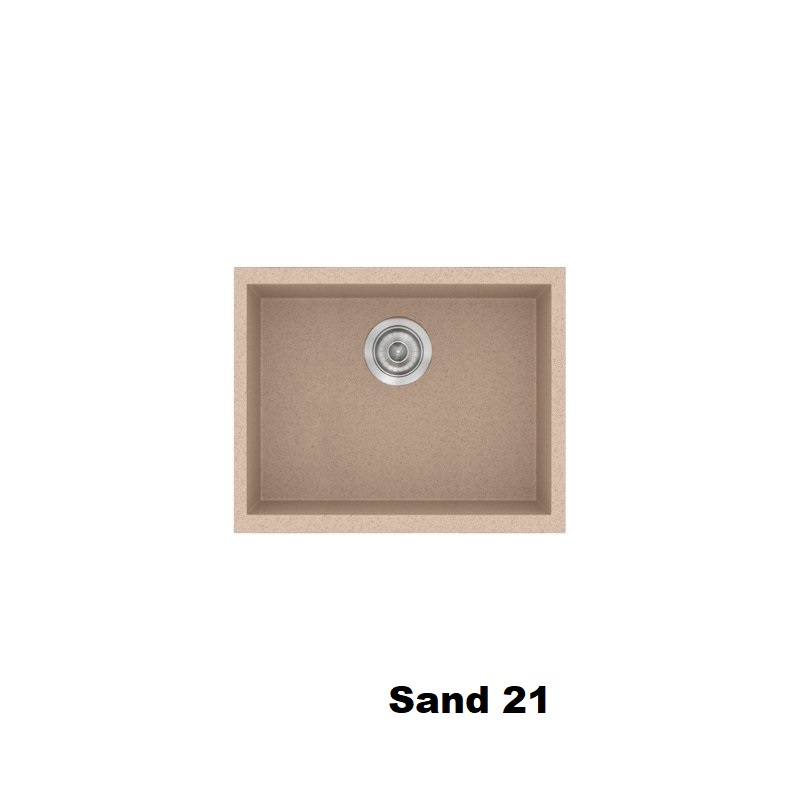 Μονοι νεροχυτες κουζινας μικροι συνθετικοι μπεζ αμμου 50χ40 Sand 21 Classic 341 Sanitec