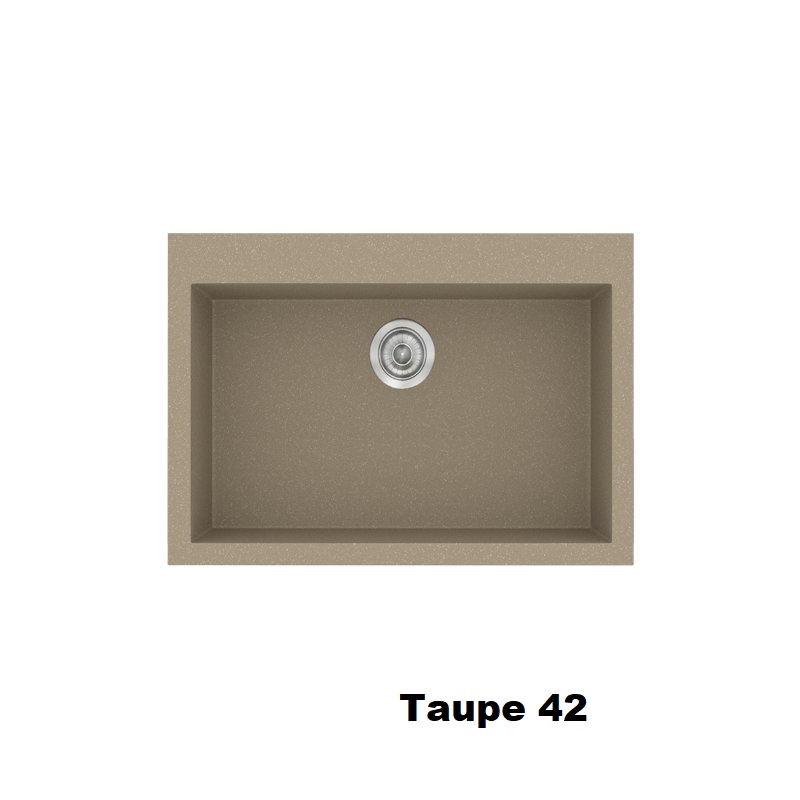 Taupe Modern 1 Bowl Composite Kitchen Sink 70×50 Classic 338 Sanitec