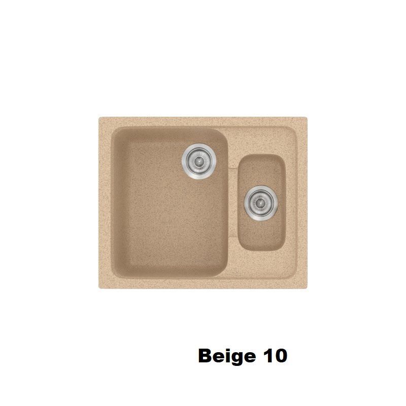 Beige Modern 1,5 Bowl Composite Kitchen Sink 62×51 Classic 330 Sanitec