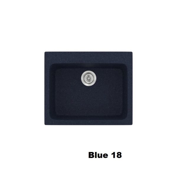 Μπλε μικρος συνθετικος νεροχυτης κουζινας μονος 60χ50 Blue 18 Classic 331 Sanitec