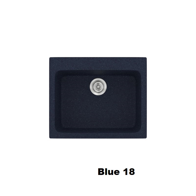 Μπλε μικρος νεροχυτης κουζινας συνθετικος μονος 60χ50 Blue 18 Classic 331 Sanitec