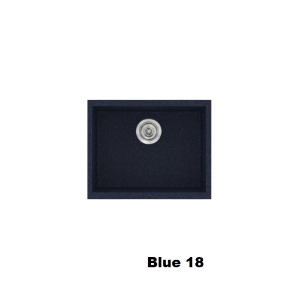 Μπλε συνθετικος νεροχυτης κουζινας μικρος με μια γουρνα 50χ40 Blue 18 Classic 341 Sanitec