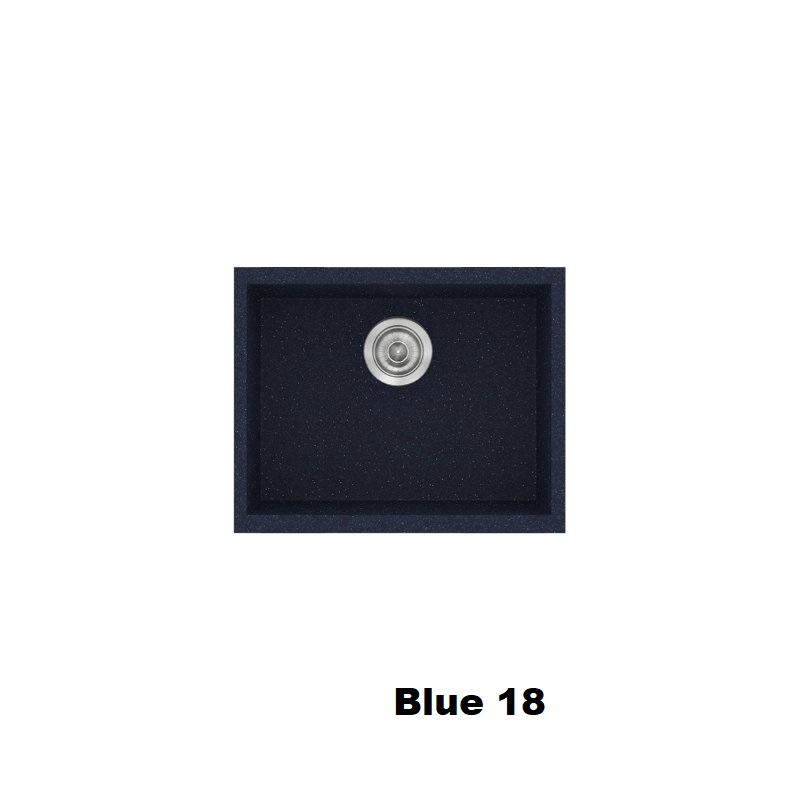 Μπλε μικρος συνθετικος νεροχυτης κουζινας με μια γουρνα 50χ40 Blue 18 Classic 341 Sanitec