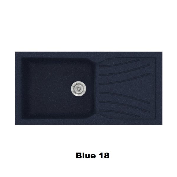 Μπλε συνθετικος μονος νεροχυτης κουζινας με μαξιλαρι 100χ50 Blue 18 Classic 324 Sanitec