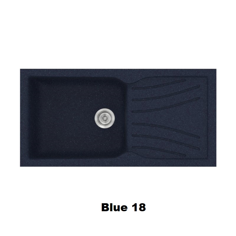 Μπλε μονος νεροχυτης κουζινας συνθετικος με μαξιλαρι 100χ50 Blue 18 Classic 324 Sanitec