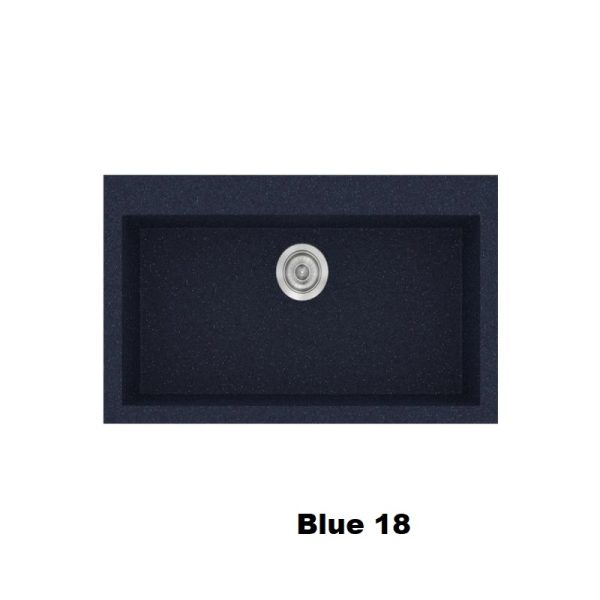 Μπλε συνθετικος μοντερνος νεροχυτης κουζινας μονος 79χ50 Blue 18 Classic 333 Sanitec