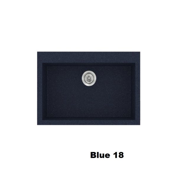 Μπλε νεροχυτες κουζινας συνθετικοι μοντερνοι μονοι 70χ50 Blue 18 Classic 338 Sanitec