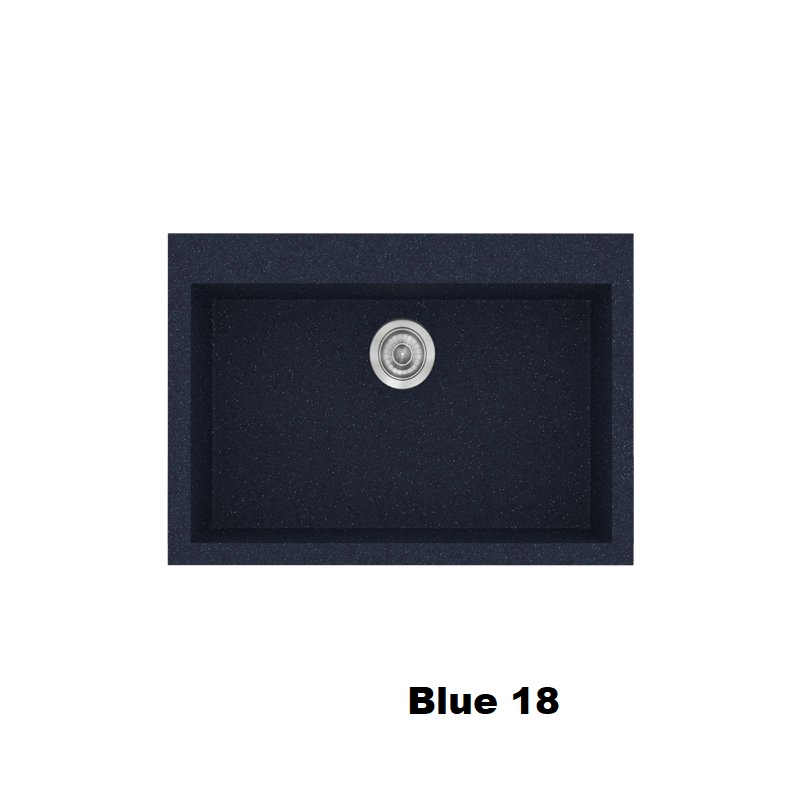 Blue Modern 1 Bowl Composite Kitchen Sink 70×50 Classic 338 Sanitec