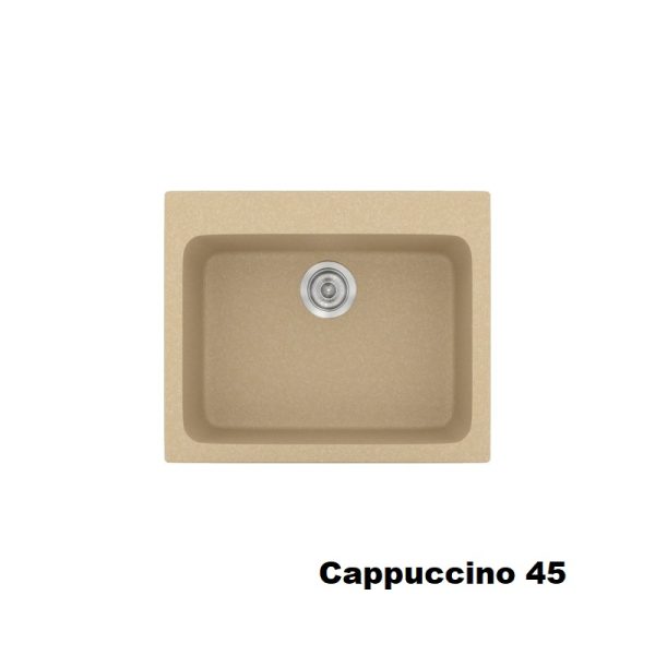 Cappuccino Modern 1 Bowl Small Composite Kitchen Sink 60x50 Classic 331 Sanitec