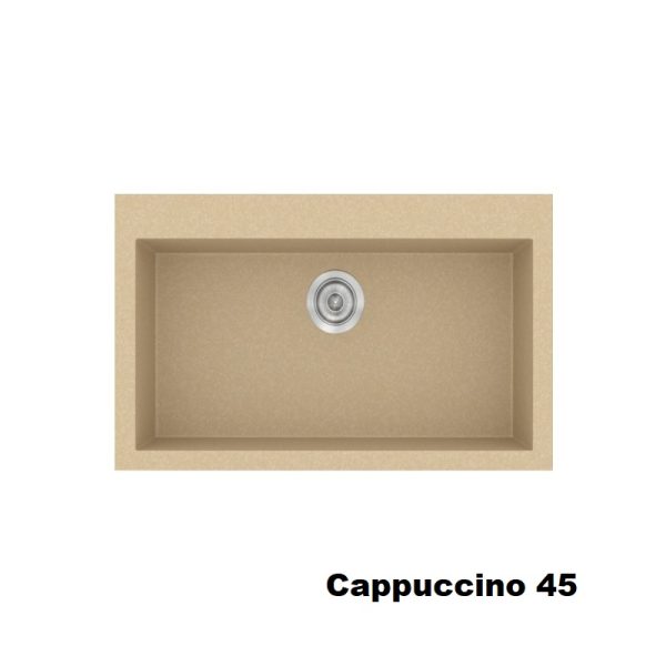 Νεροχυτες μοντερνοι κουζινας μονοι συνθετικοι καπουτσινο 79χ50 Cappuccino 45 Classic 333 Sanitec