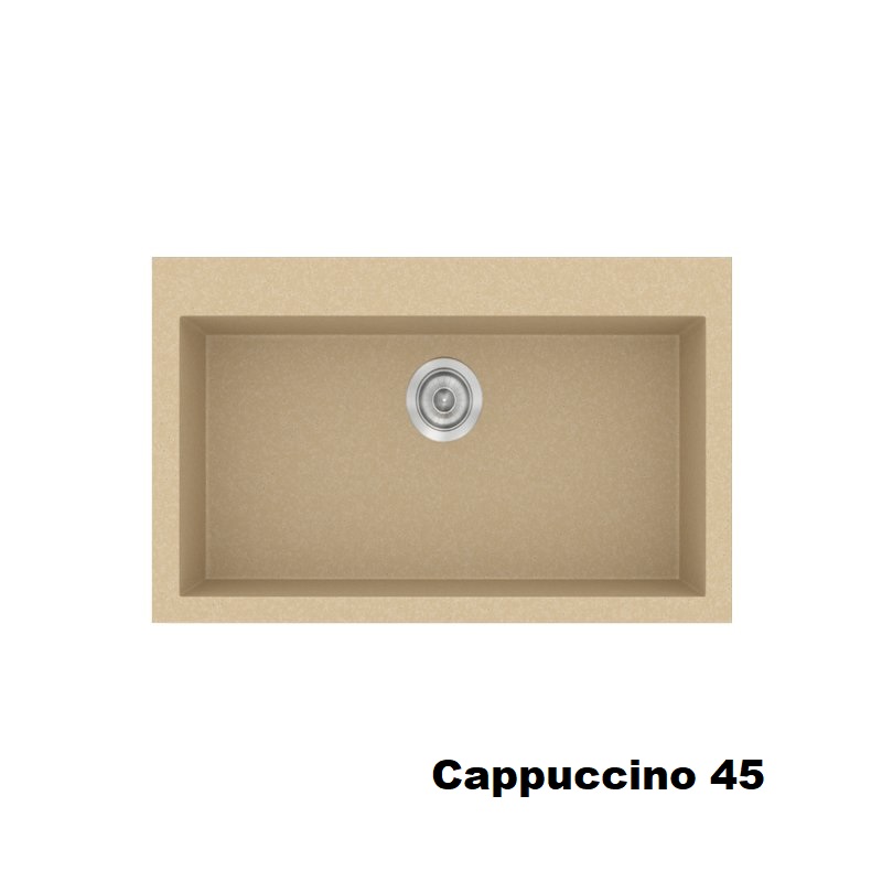 Cappuccino Modern 1 Large Bowl Composite Kitchen Sink 79×50 Classic 333 Sanitec