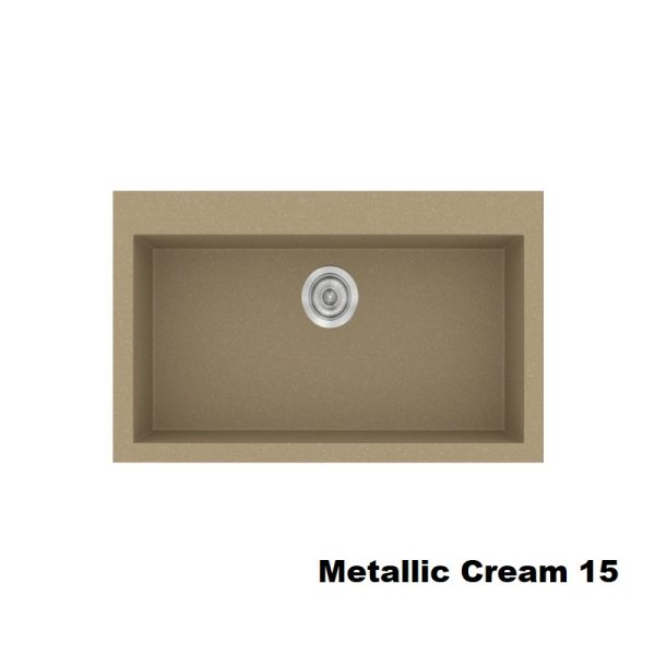 Cream Modern 1 Large Bowl Composite Kitchen Sink 79x50 Classic 333 Sanitec