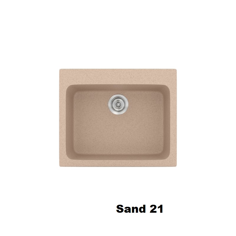 Νεροχυτης μικρος για κουζινα συνθετικος μπεζ αμμου μοντερνος 60χ50 Sand 21 Classic 331 Sanitec