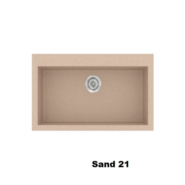 Sand Modern 1 Large Bowl Composite Kitchen Sink 79x50 Classic 333 Sanitec
