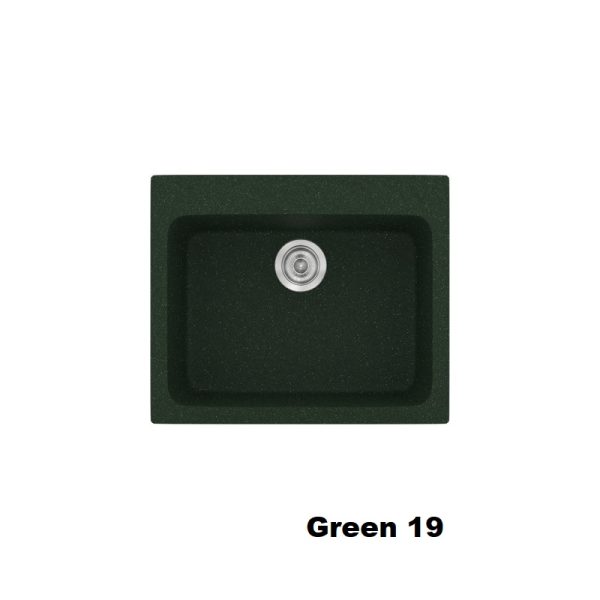 Green Modern 1 Bowl Small Composite Kitchen Sink 60x50 Classic 331 Sanitec