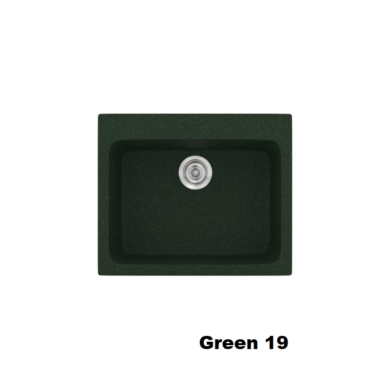 Πρασινοι νεροχυτες κουζινας μικροι συνθετικοι με μια γουρνα 60χ50 Green 19 Classic 331 Sanitec