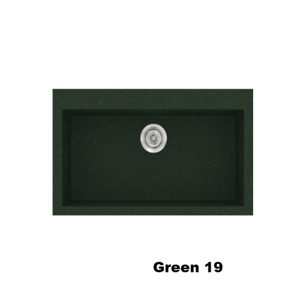 Green Modern 1 Large Bowl Composite Kitchen Sink 79x50 Classic 333 Sanitec
