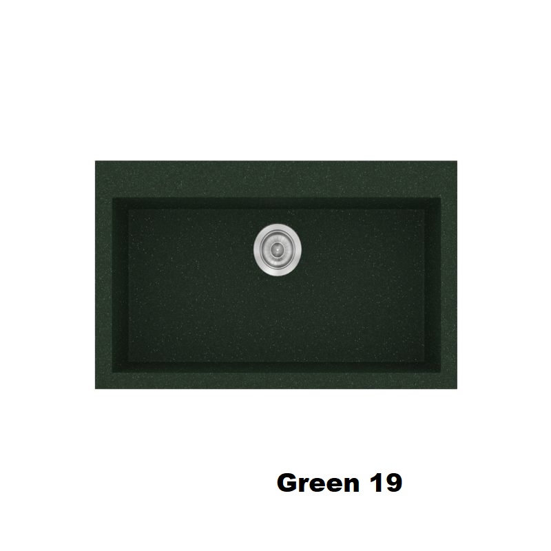 Green Modern 1 Large Bowl Composite Kitchen Sink 79×50 Classic 333 Sanitec
