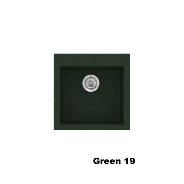 Πρασινος νεροχυτης κουζινας μικρος μοντερνος με μια γουρνα 50χ50 Green 19 Classic 339 Sanitec