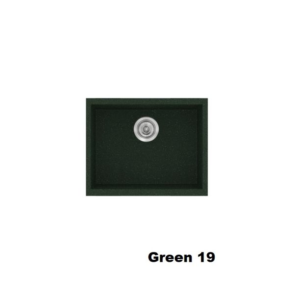 Green Modern 1 Bowl Small Composite Kitchen Sink 50x40 Classic 341 Sanitec