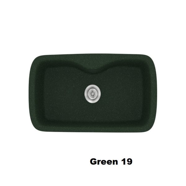 Green Modern 1 Large Bowl Composite Kitchen Sink 83x51 Classic 321 Sanitec