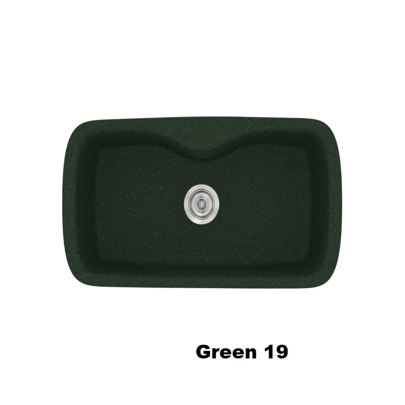 Green Modern 1 Large Bowl Composite Kitchen Sink 83×51 Classic 321 Sanitec