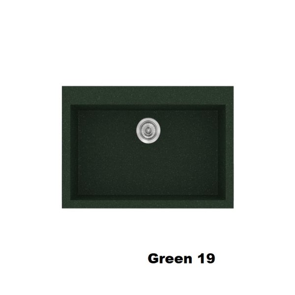 Πρασινος μοντερνος νεροχυτης κουζινας με μια γουρνα 70χ50 Green 19 Classic 338 Sanitec