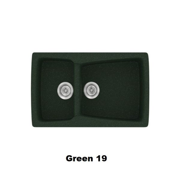 Green Modern 1.5 Bowl Composite Kitchen Sink 79x50 Classic 320 Sanitec