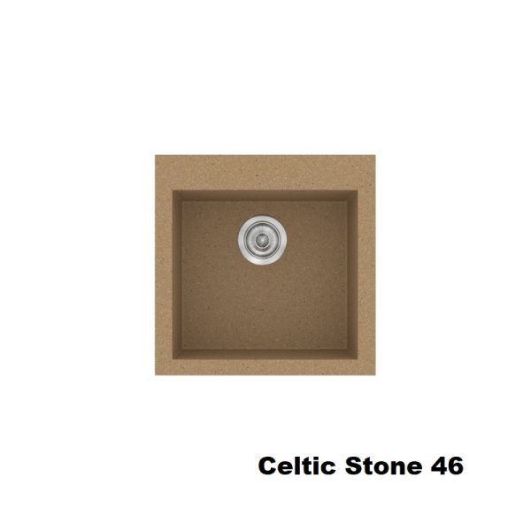 Celtic Stone Brown Modern 1 Bowl Small Composite Kitchen Sink 50x50 Classic 339 Sanitec