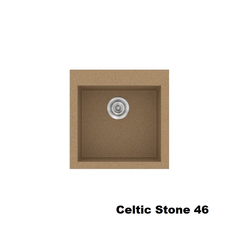 Celtic Stone Brown Modern 1 Bowl Small Composite Kitchen Sink 50×50 Classic 339 Sanitec