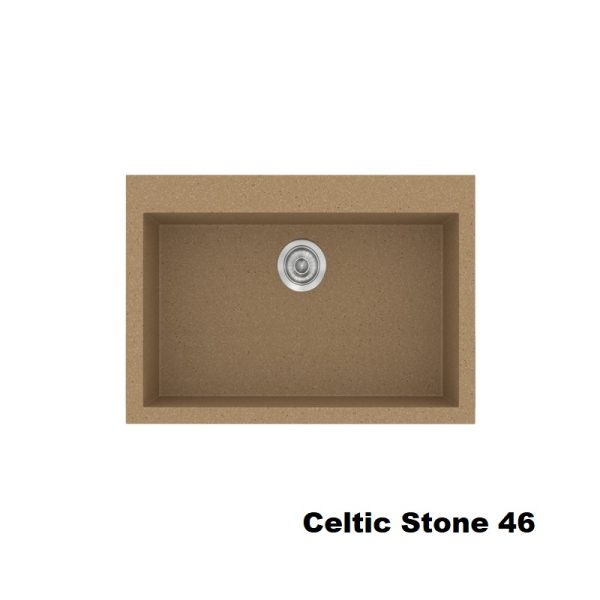 Celtic Stone Brown Modern 1 Bowl Composite Kitchen Sink 70x50 Classic 338 Sanitec
