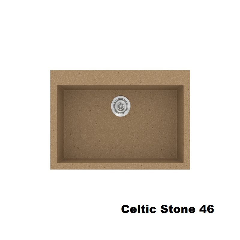 Συνθετικοι νεροχυτες κουζινας μοντερνοι καφε 70χ50 Celtic Stone 46 Classic 338 Sanitec