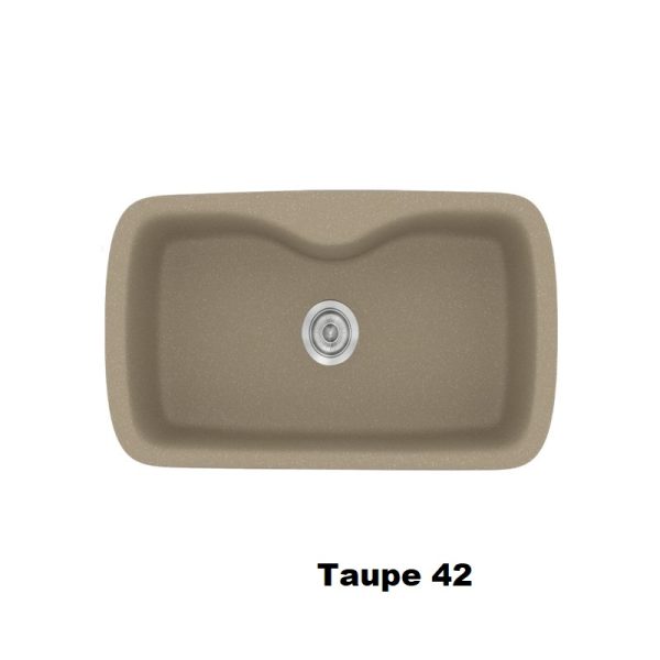 Taupe Modern 1 Large Bowl Composite Kitchen Sink 83x51 Classic 321 Sanitec