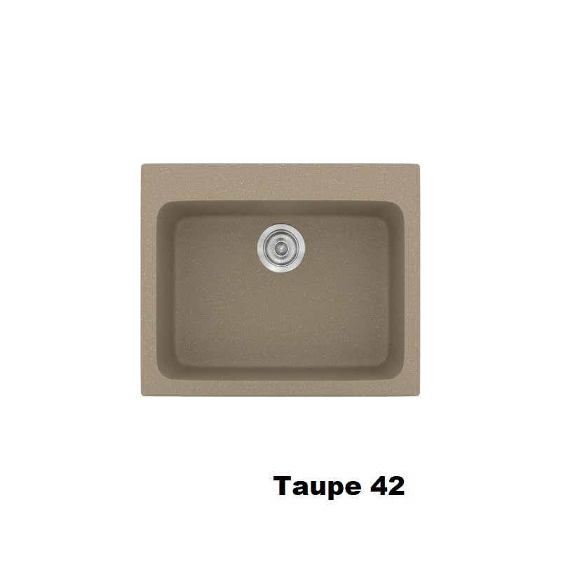 Taupe Modern 1 Bowl Small Composite Kitchen Sink 60×50 Classic 331 Sanitec