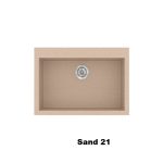 Sand Modern 1 Bowl Composite Kitchen Sink 70x50 Classic 338 Sanitec