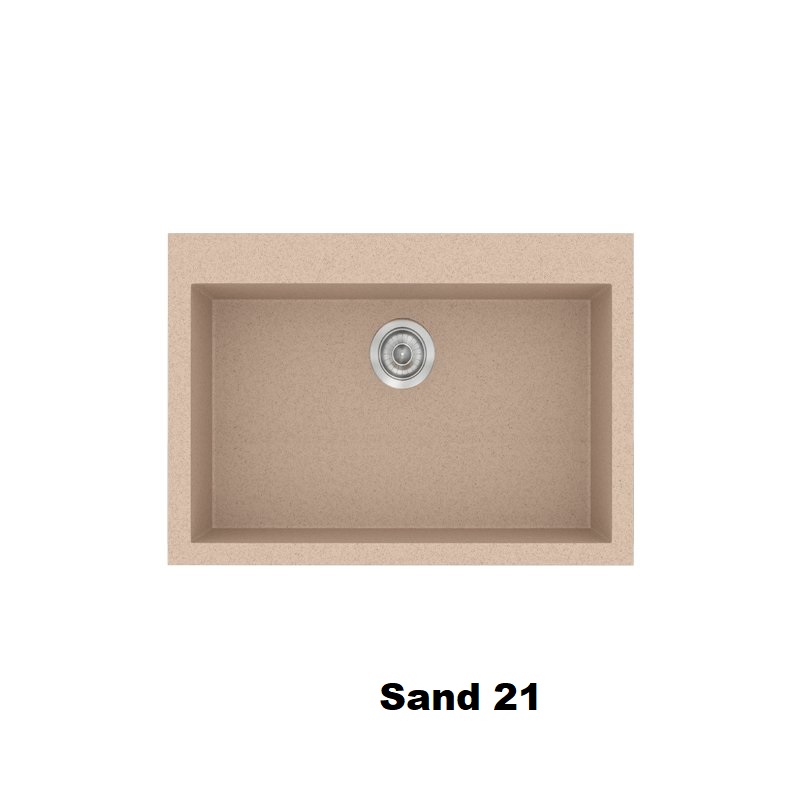 Sand Modern 1 Bowl Composite Kitchen Sink 70×50 Classic 338 Sanitec