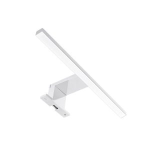 Modern T Bar Chrome Over LED Light Cool White for Bathroom Mirror