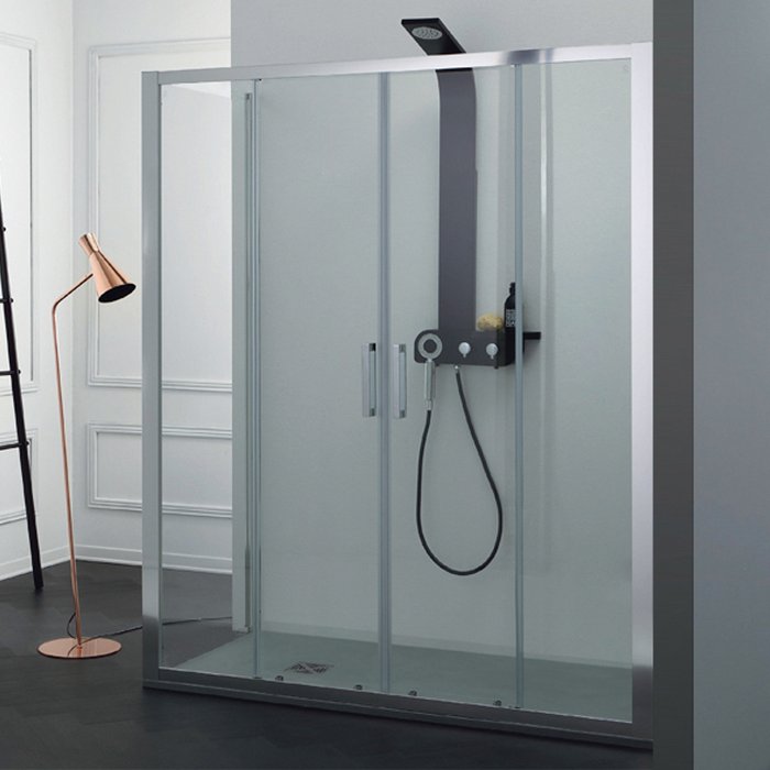 Luxury Rectangular Double Sliding Shower Enclosure 6mm Nanoskin 190H Orabella Energy Plus