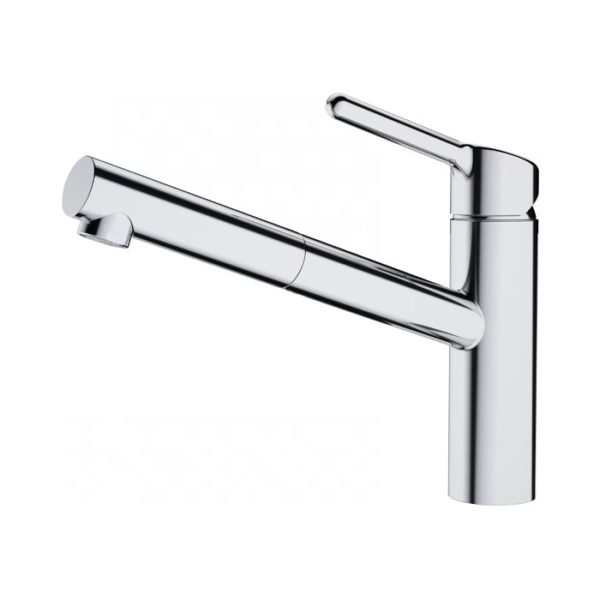 Modern Chrome Kitchen Mixer Tap with Pull Out Spray Franke Orbit Chrome