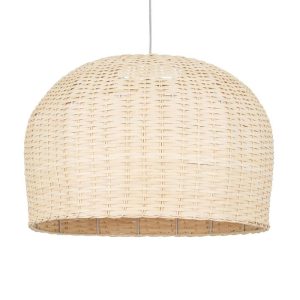 Vintage 1-Light Beige Bamboo Decorative Pendant Ceiling Light Ø50 H34 01709 Bermuda