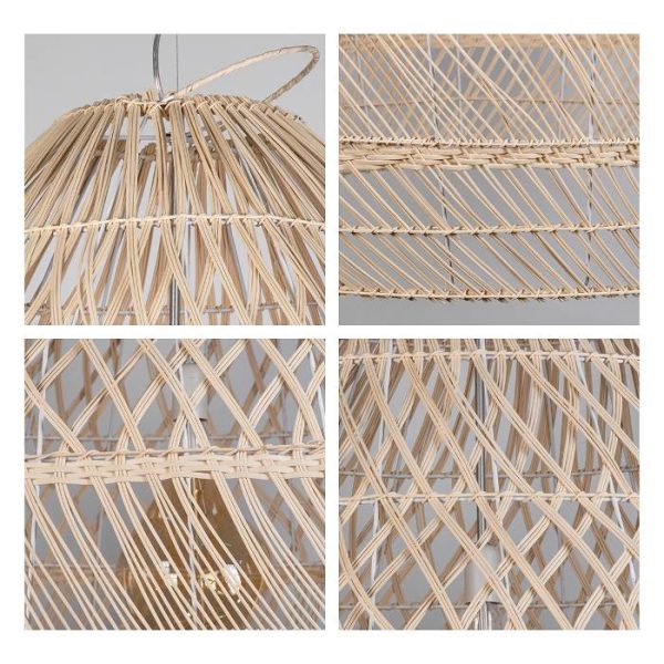 Bamboo details grid from pendant ceiling light Malibu Globostar
