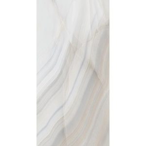 White Glossy Onyx Effect Wall & Floor Gres Porcelain Tile 60x120 Onice Perla