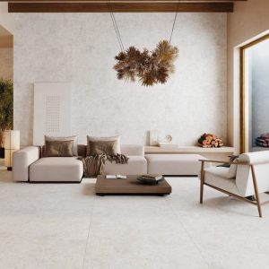 Mediterranean White Matt Terazzo Effect Wall & Floor Gres Porcelain Tile 60x120