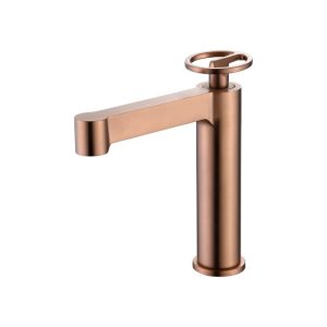 Modern Rose Gold PVD Single Lever Basin Mixer Tap Olimpo BDC033-1ORC Imex