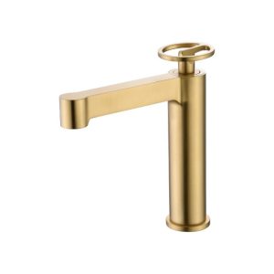 Modern Gold Brushed PVD Single Lever Basin Mixer Tap Olimpo BDC033-1OC Imex