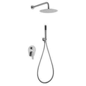 Modern Satine Stainless Steel Concealed Shower Mixer Set 2 Outlets Delos GPD055-AC Imex