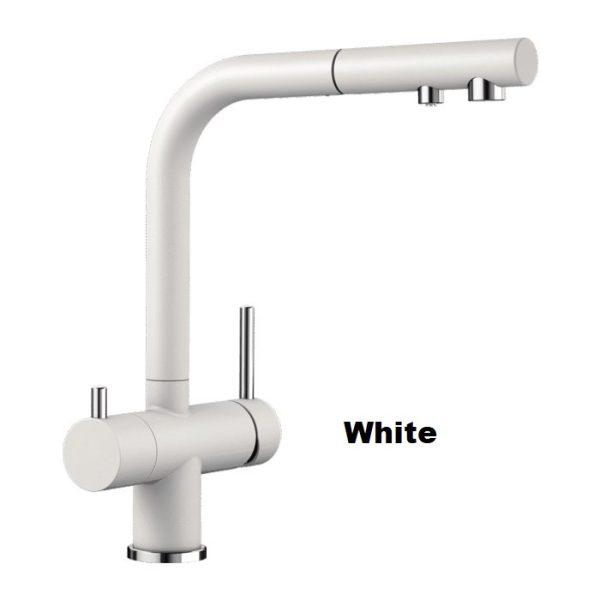 White Water Filter Kitchen Mixer Tap with 2-Way Pull Out Spray 525204 Blanco Fontas-S II