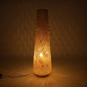 Bohemian 1-Light Beige Bamboo Decorative Floor Lamp Ø28 H93 02109 Mamizu