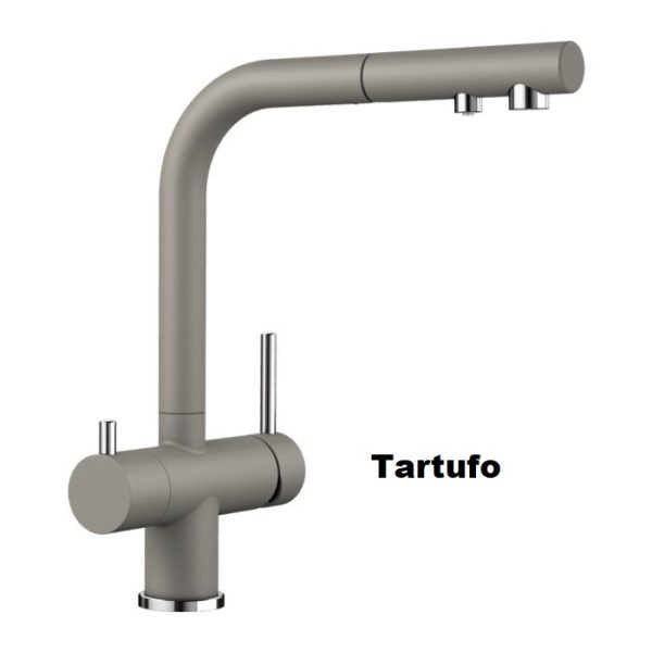 Tartufo Water Filter Kitchen Mixer Tap with 2-Way Pull Out Spray 525206 Blanco Fontas-S II